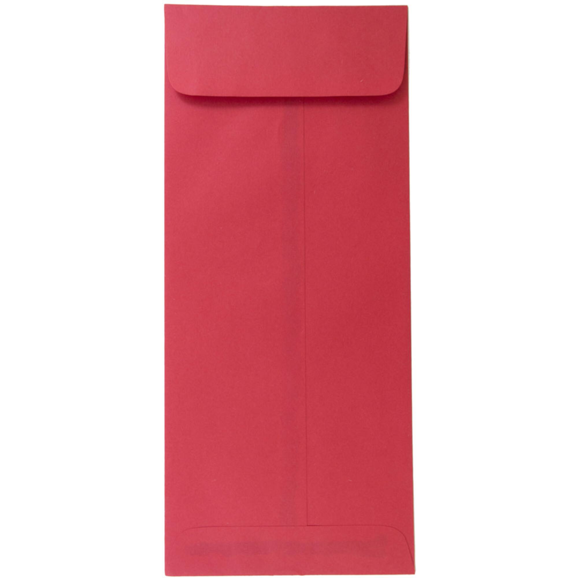 JAM Paper #14 Brite Hue Christmas Red Policy Business Colored Envelopes, 25ct.